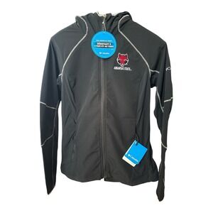 NWT Arkansas State Red Wolves Columbia Women's M Softshell Hoodie Jacket Black